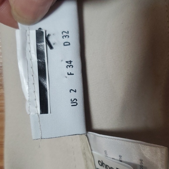 Akris tan and white stripe dress pant sz 2 - Picture 5 of 10